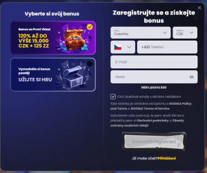 Jak si u Slotsgem v České republice založit účet